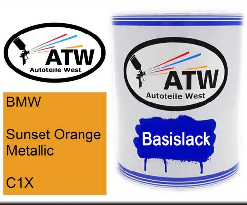 BMW, Sunset Orange Metallic, C1X: 1L Lackdose, von ATW Autoteile West.